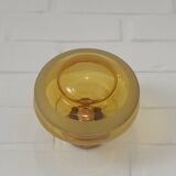 1 of 2 hand blown amber glass ceiling lights / redesign vintage wall lamps