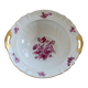 Vintage salad bowl in Limoges porcelain by Ahrenfeld – Pink floral decoration