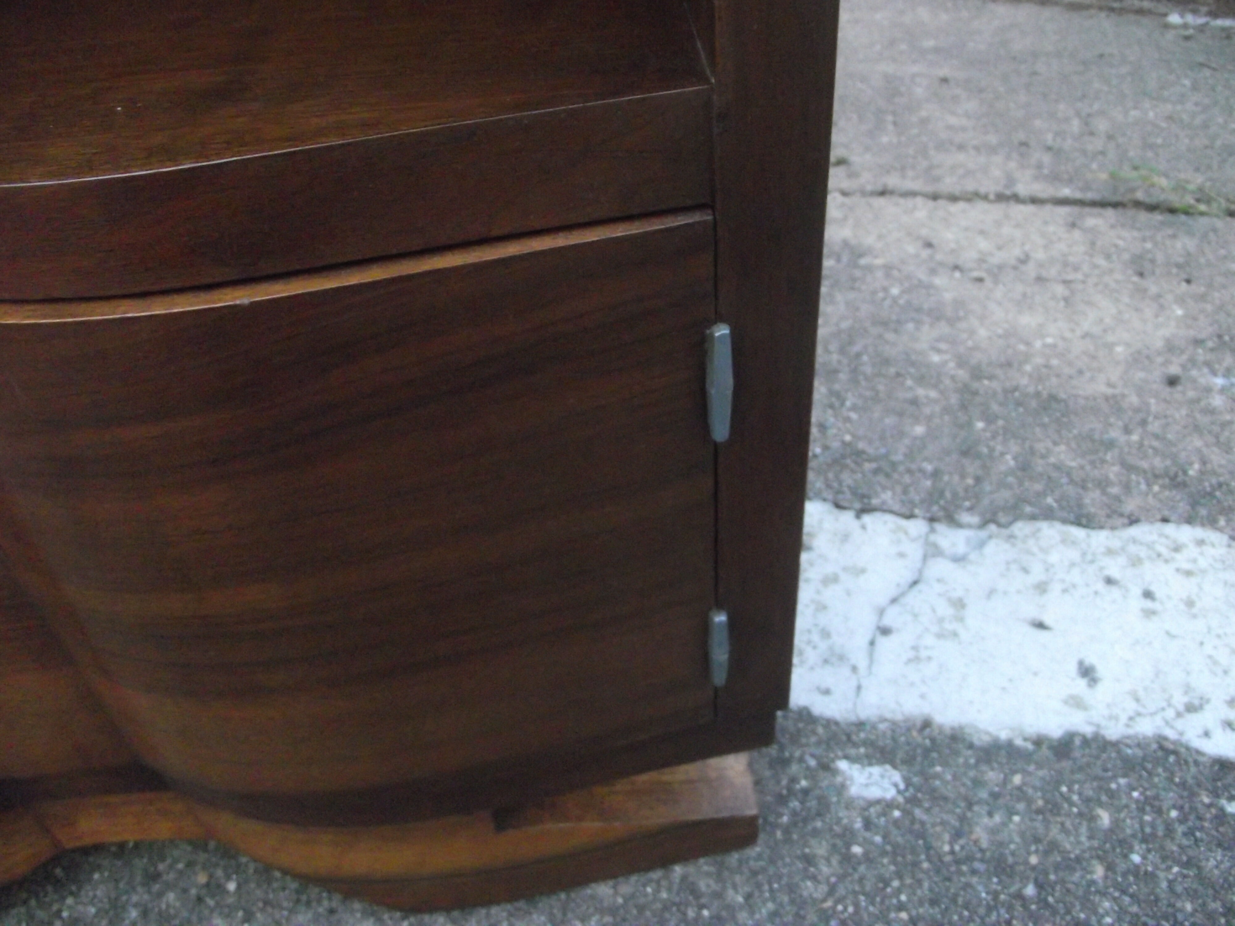 Art deco period bedside in walnut