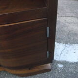 Art deco period bedside in walnut