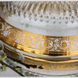 Large flared St Louis Crystal model Thistle gold.