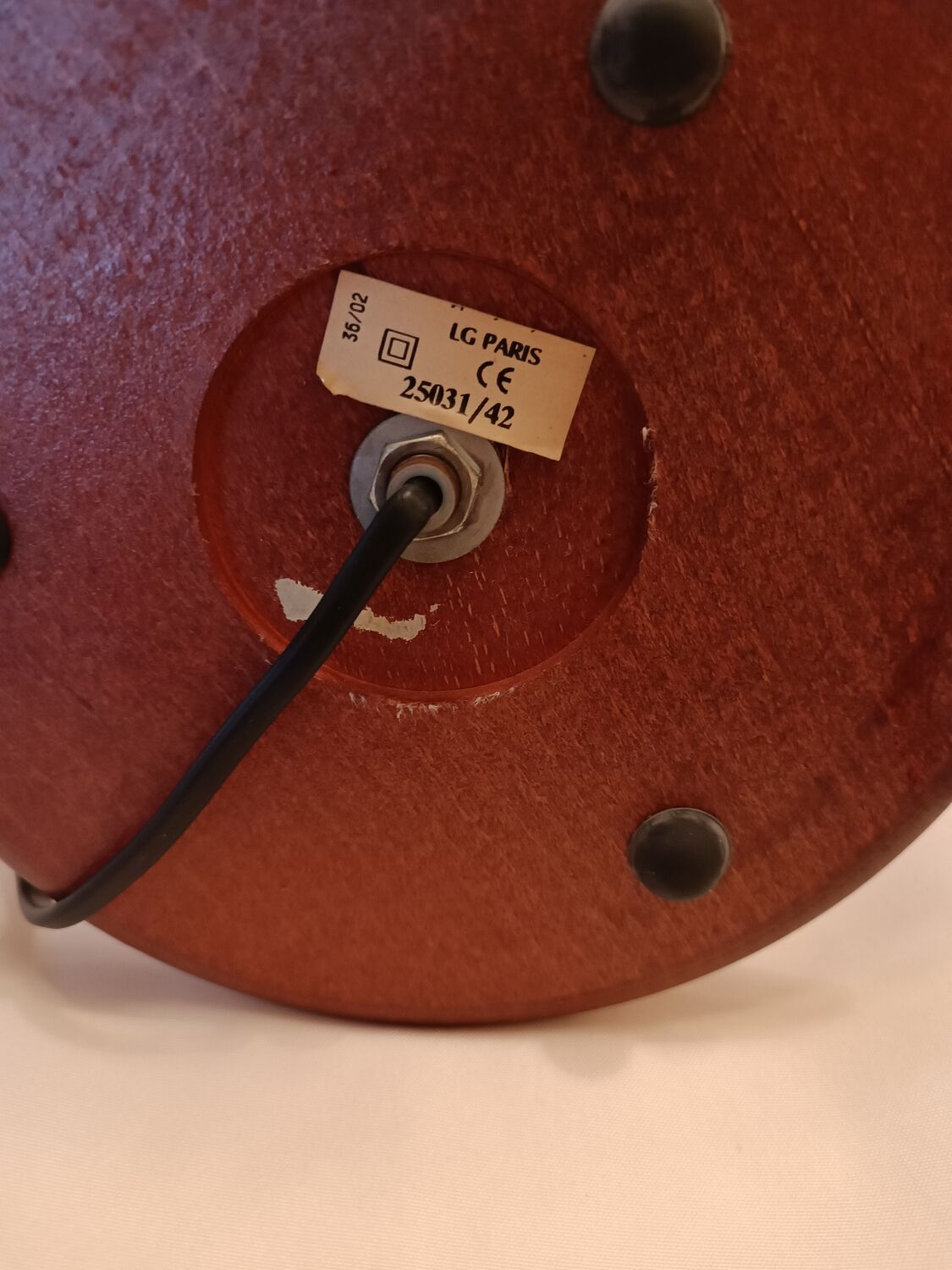 Art deco mahogany desk lamp foot