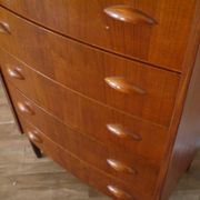 Large Danish teak chest of drawers from the 1960s.
