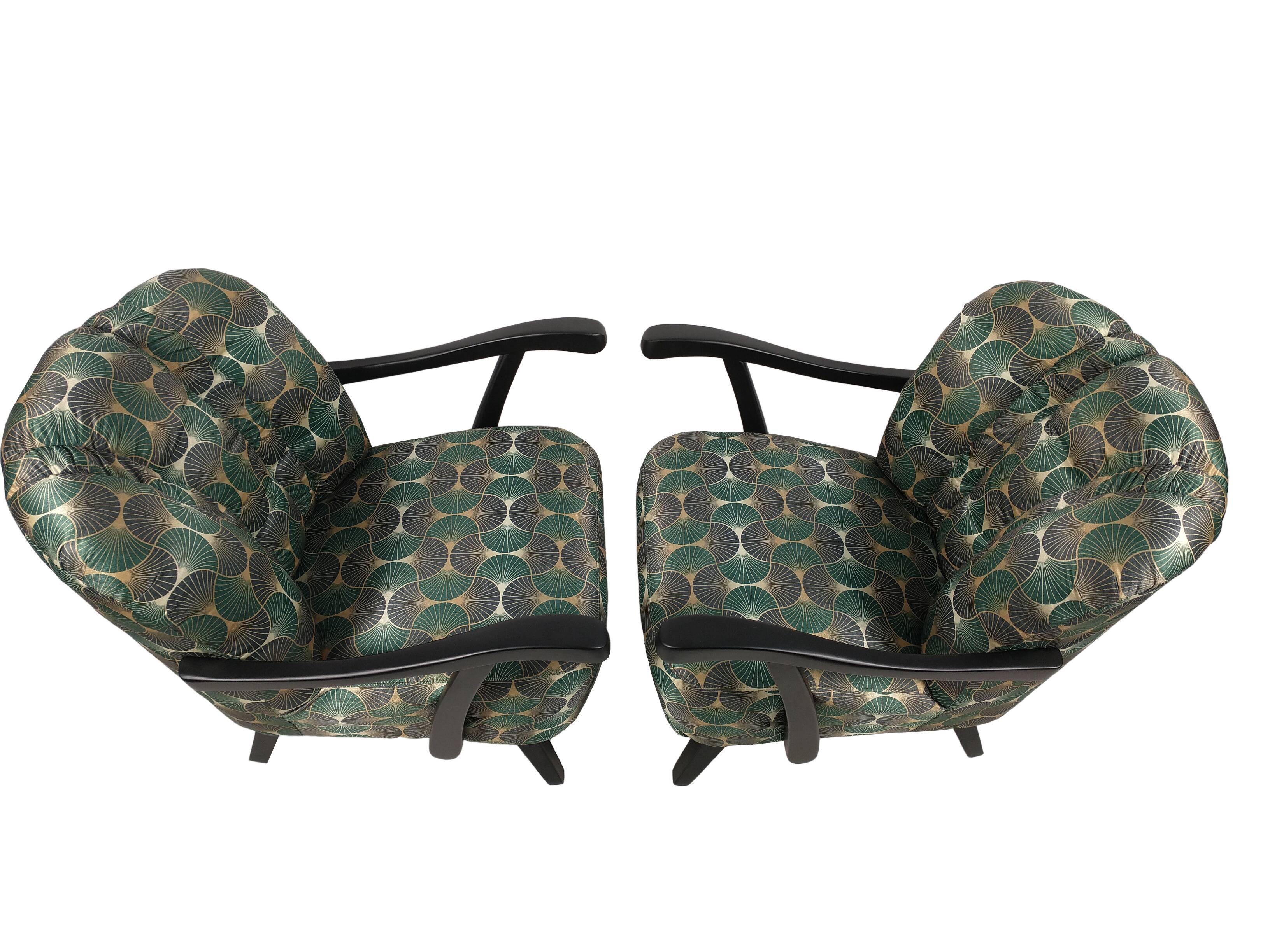 Art Deco Armchairs, 1950s, Set of 2