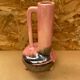Antique Pink Ceramic Vase Glazed Black Decor Vintage