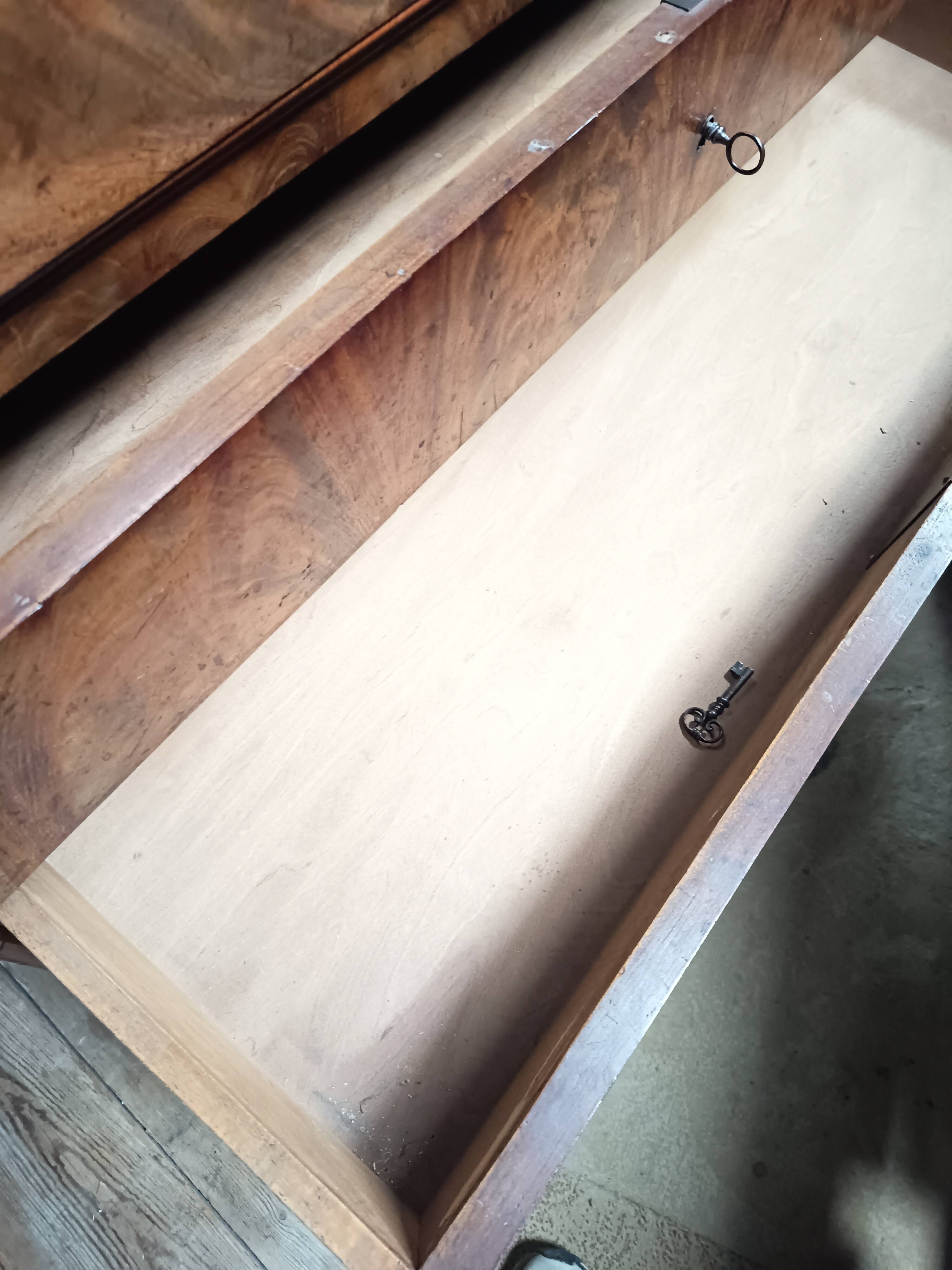 Louis Philippe mahogany secretary chest of drawers