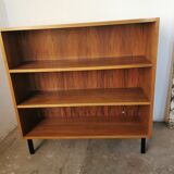 Shelf, vintage walnut veneer bookcase