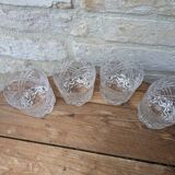 Set of 4 cut crystal whisky glasses from Cristal de Vannes