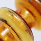 Space age glass candle holder