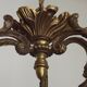 French Art Nouveau 5-Light Bronze 3 sided Crystal Cage Chandelier