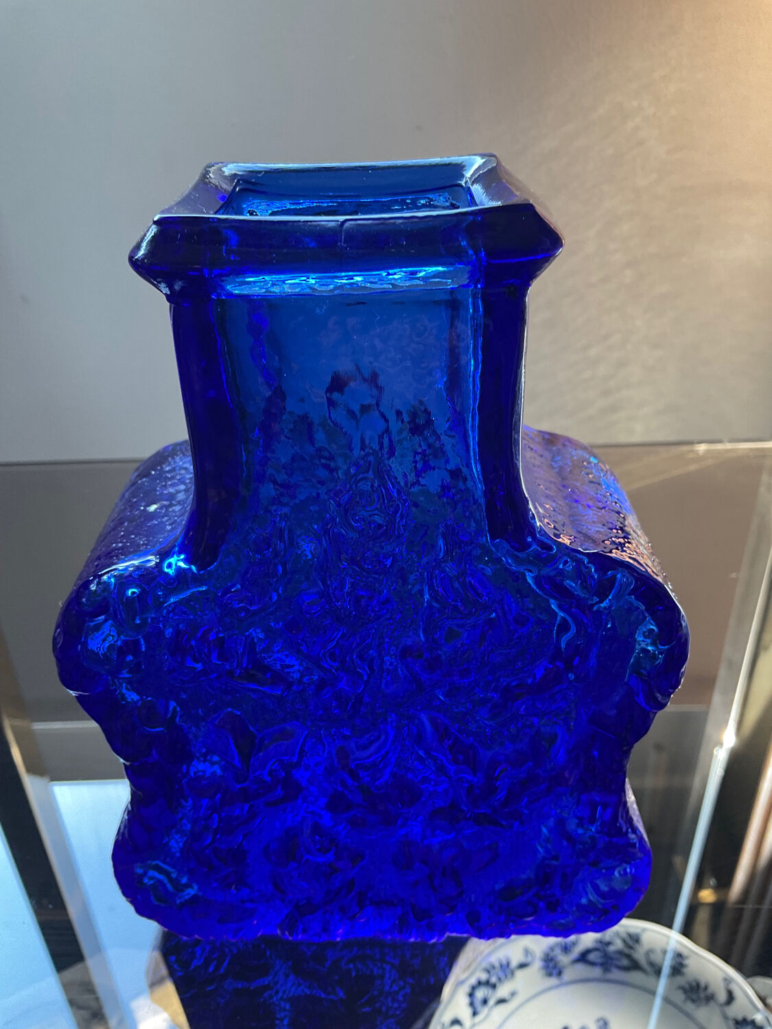Cobalt blue vase by Lars Hellsten Sweden 1960s