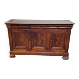 Walnut sideboard, Louis Philippe style, three doors, three shelves