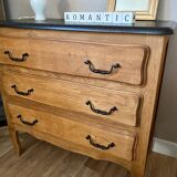 Raw oak chest of drawers