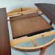 Table à manger ronde en palissandre avec rallonge, Lübke années 60/70