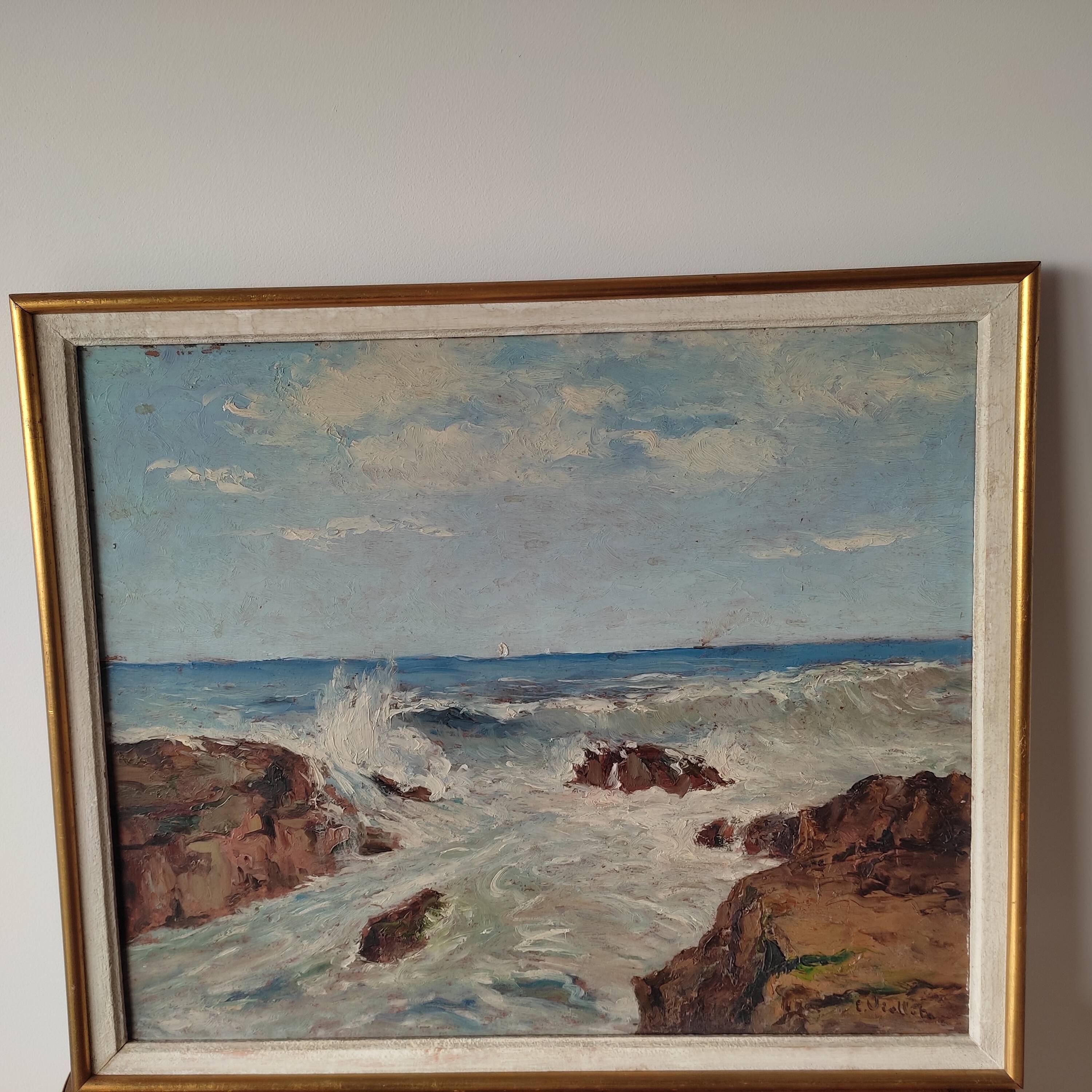 Huile sur carton Emile Viallate