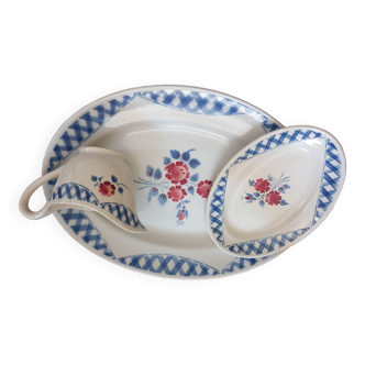 Dish, ravier and saucière