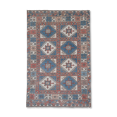 Handknotted wool turkish oushak rug 4'10" x 6'12"