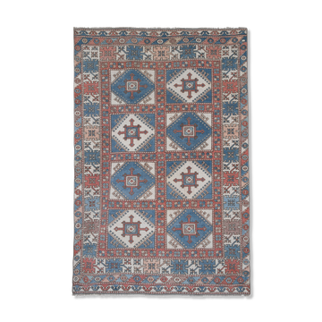 Handknotted wool turkish oushak rug 4'10" x 6'12"