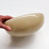 Opaline glass beige ceiling or wall lamp, 1950s