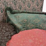 Large Victorian Sofa and Matching Ottoman, United Kingdom, 1890s