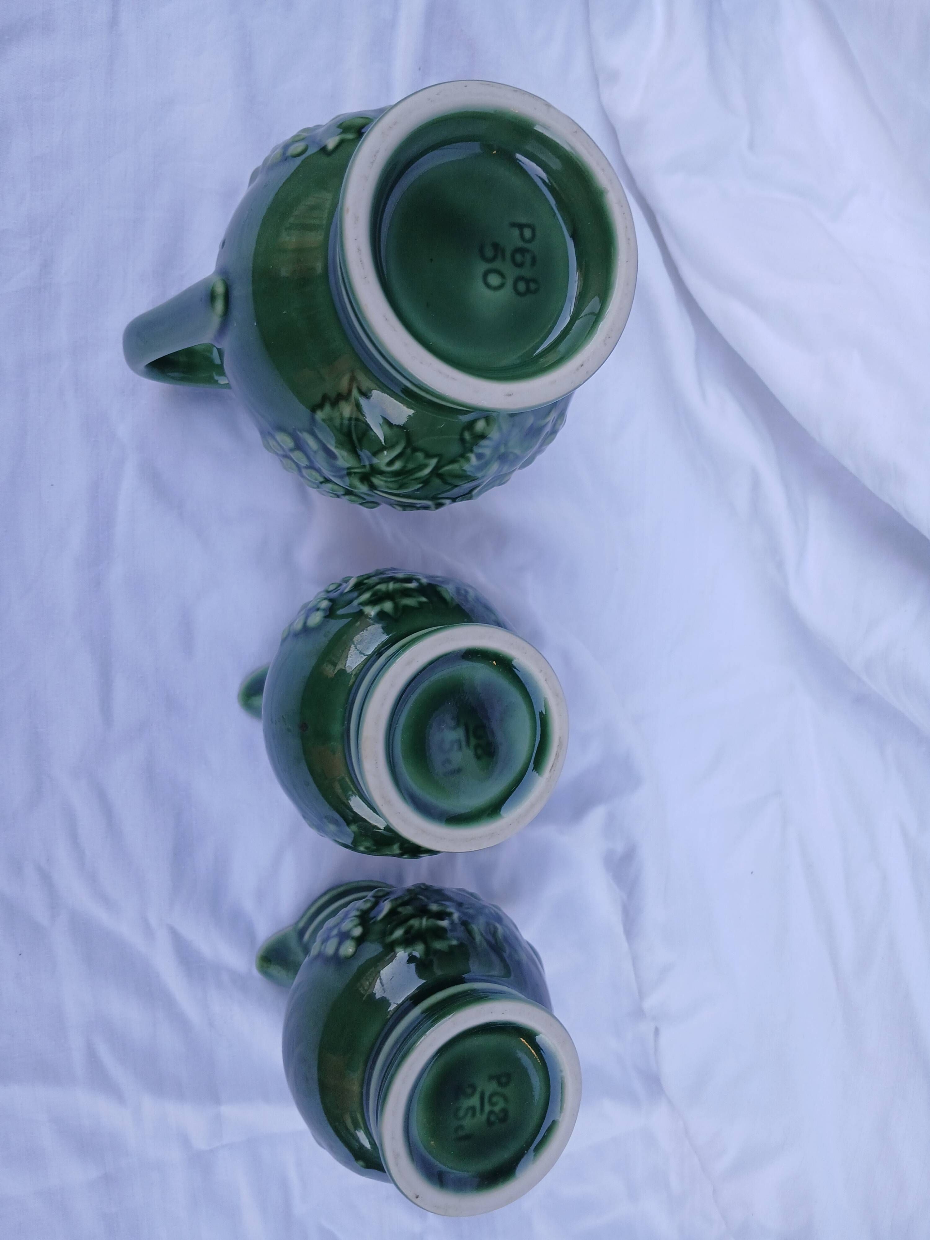 3 antique wine jugs