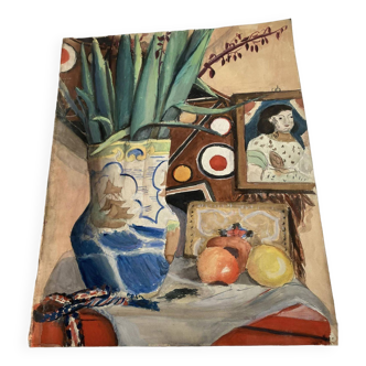 Still life watercolor painting
