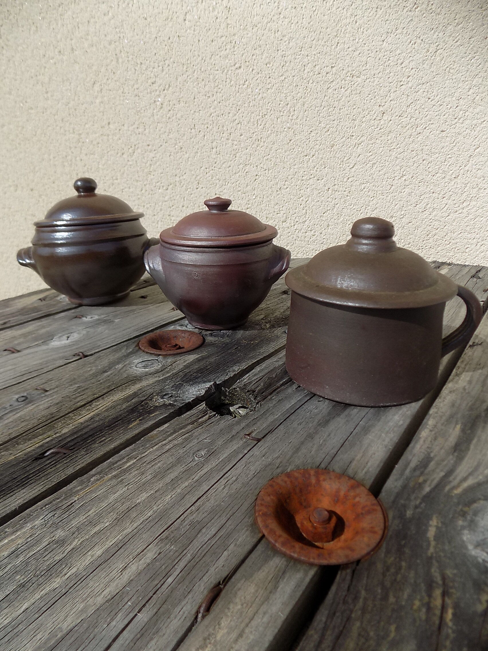 Bols et tasse poterie normande
