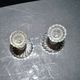 Portieux set of 2 toy molded glass candle holders - bamboo torso torches