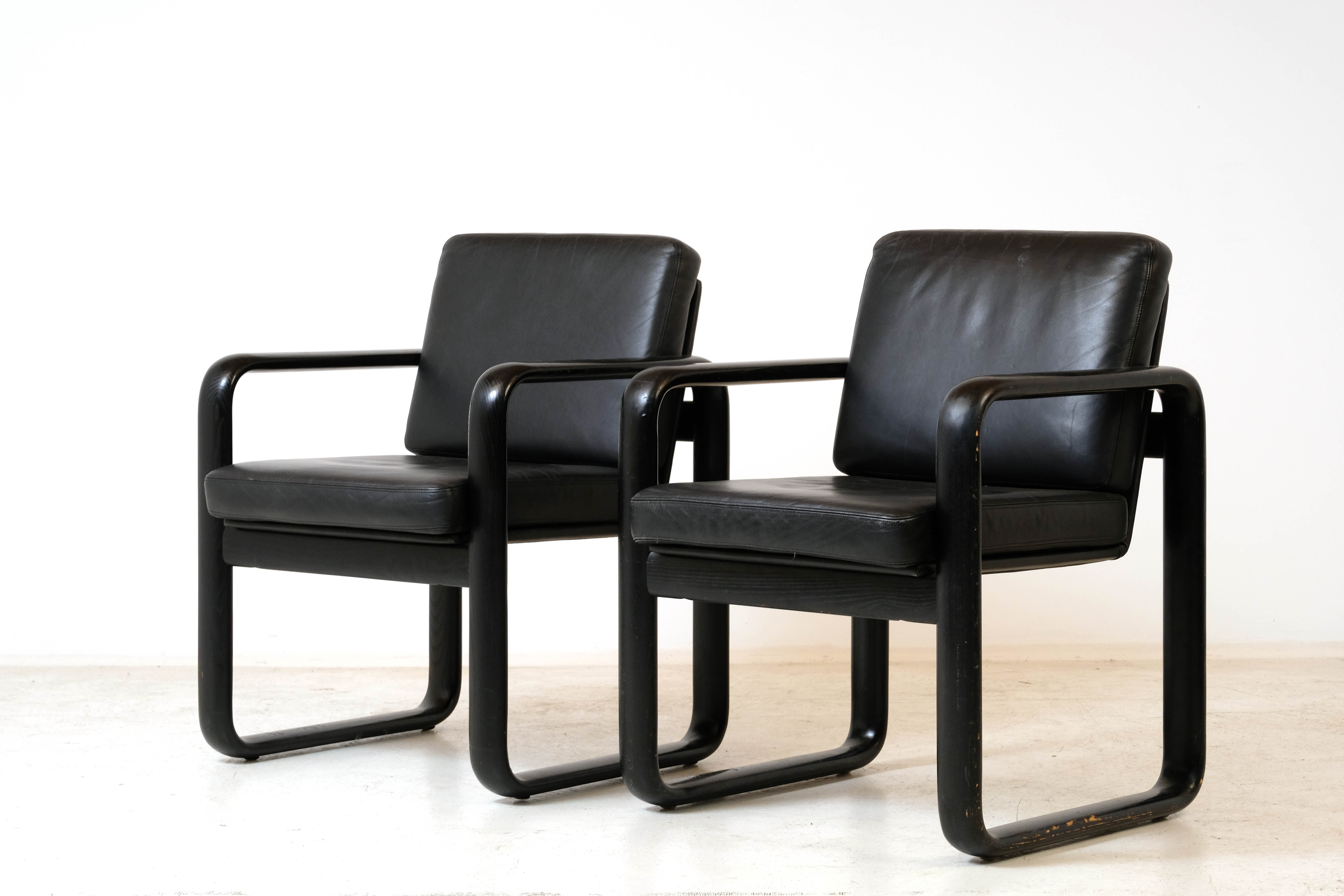 Pair of Rosenthal Studio Line armchairs by Burkhard Vogtherr 1970's