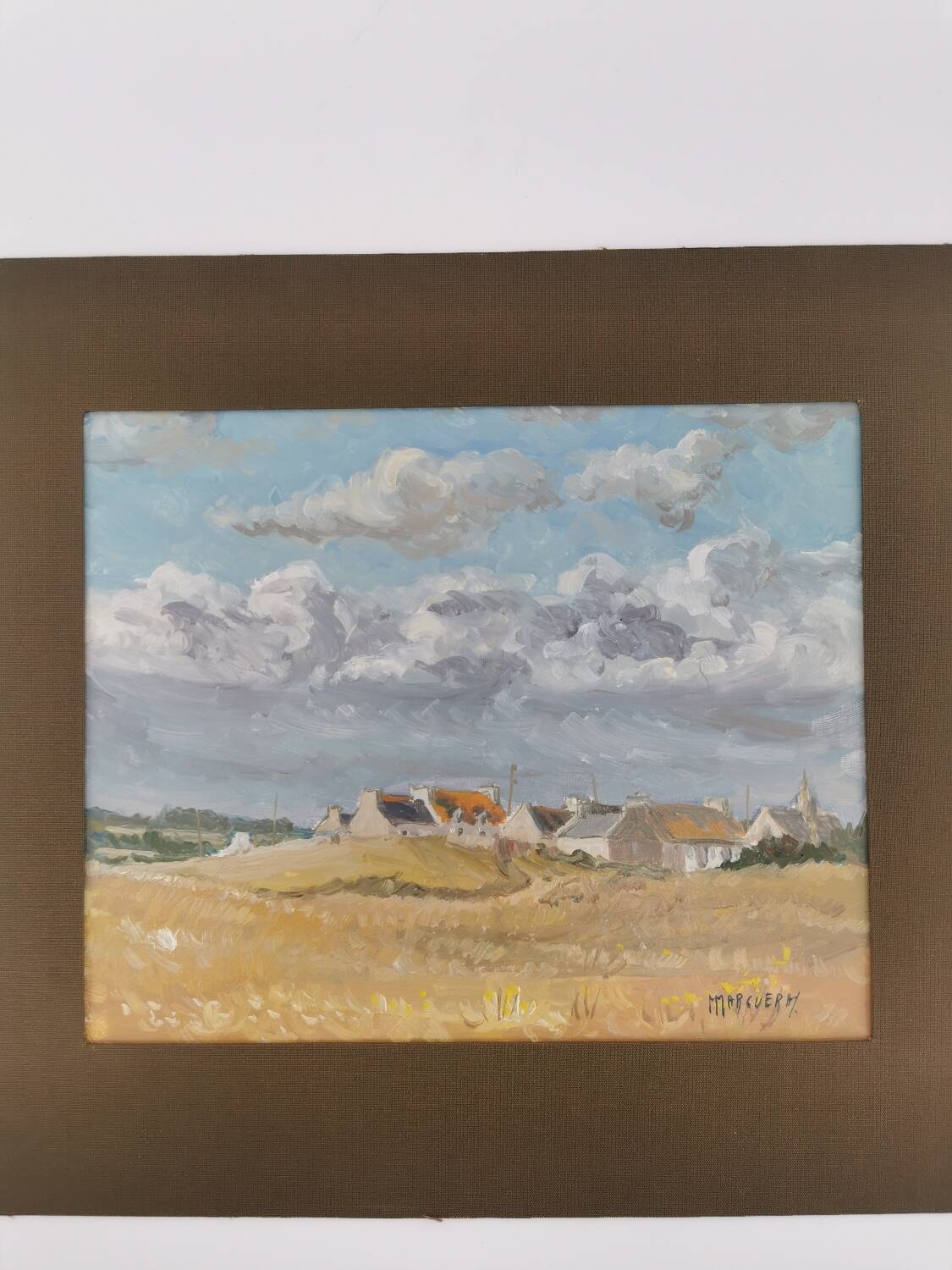 Oil painting Tronoën Penmarc'h Brittany signed Michel Margueray 1982