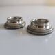 Pair of silver-plated metal candlesticks from Maison Barbier