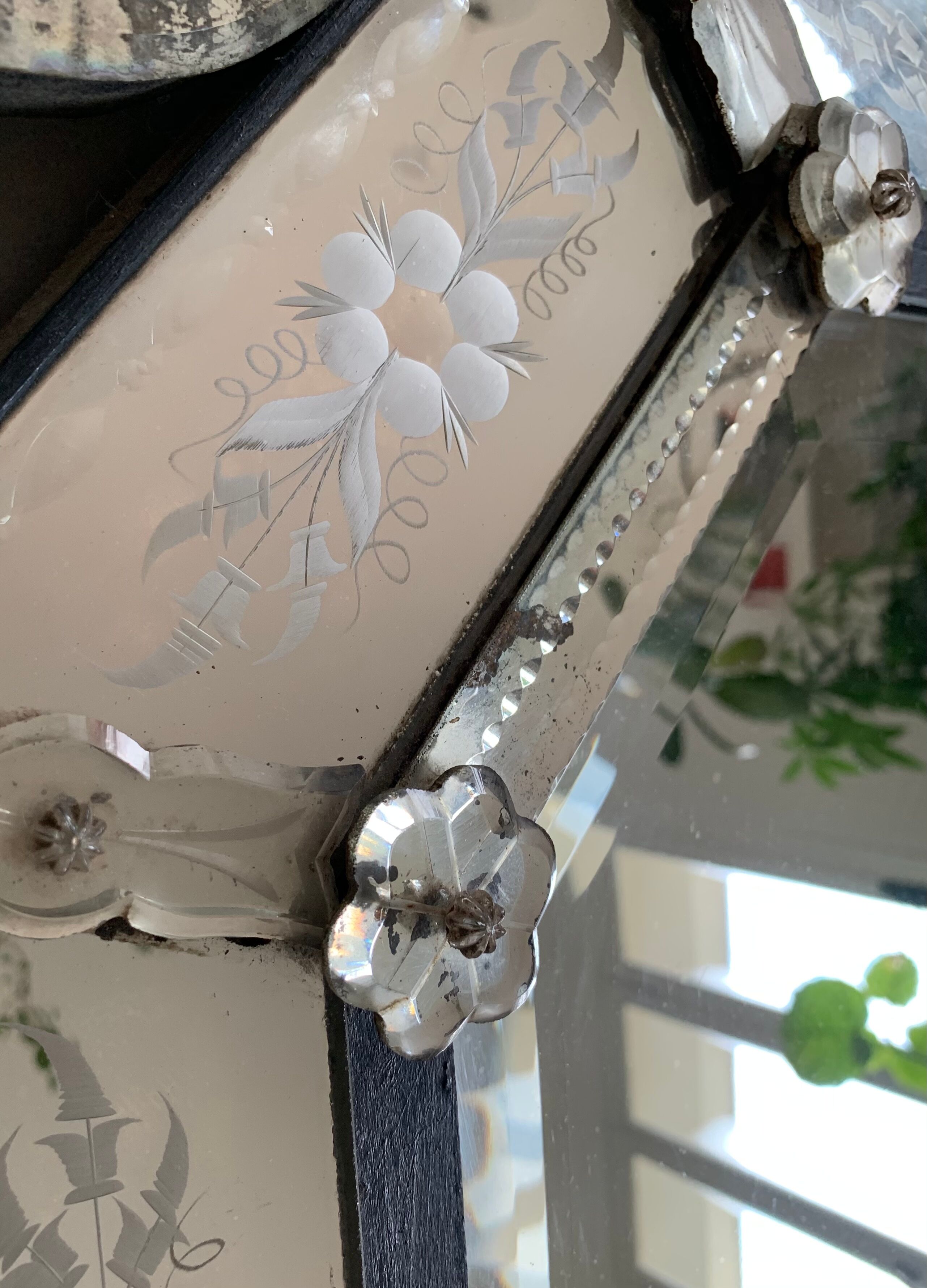 Ancient Venetian mirror  65x113cm