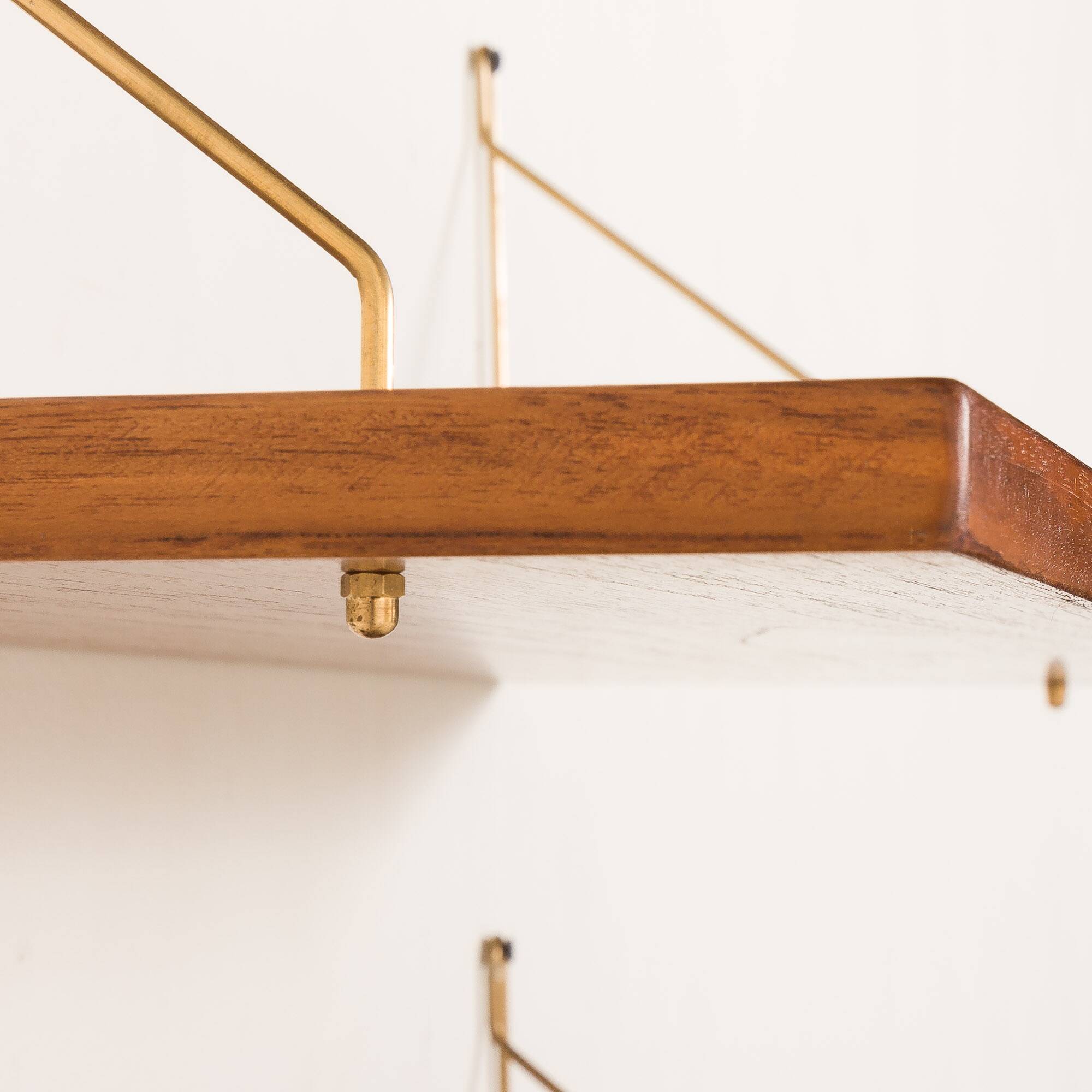 Danish mid century teak  floating shelves, set of 3 1960s