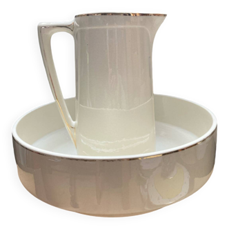 Luneville washbasin and toilet jug set