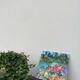 Old oil painting / landscape painting and flowers