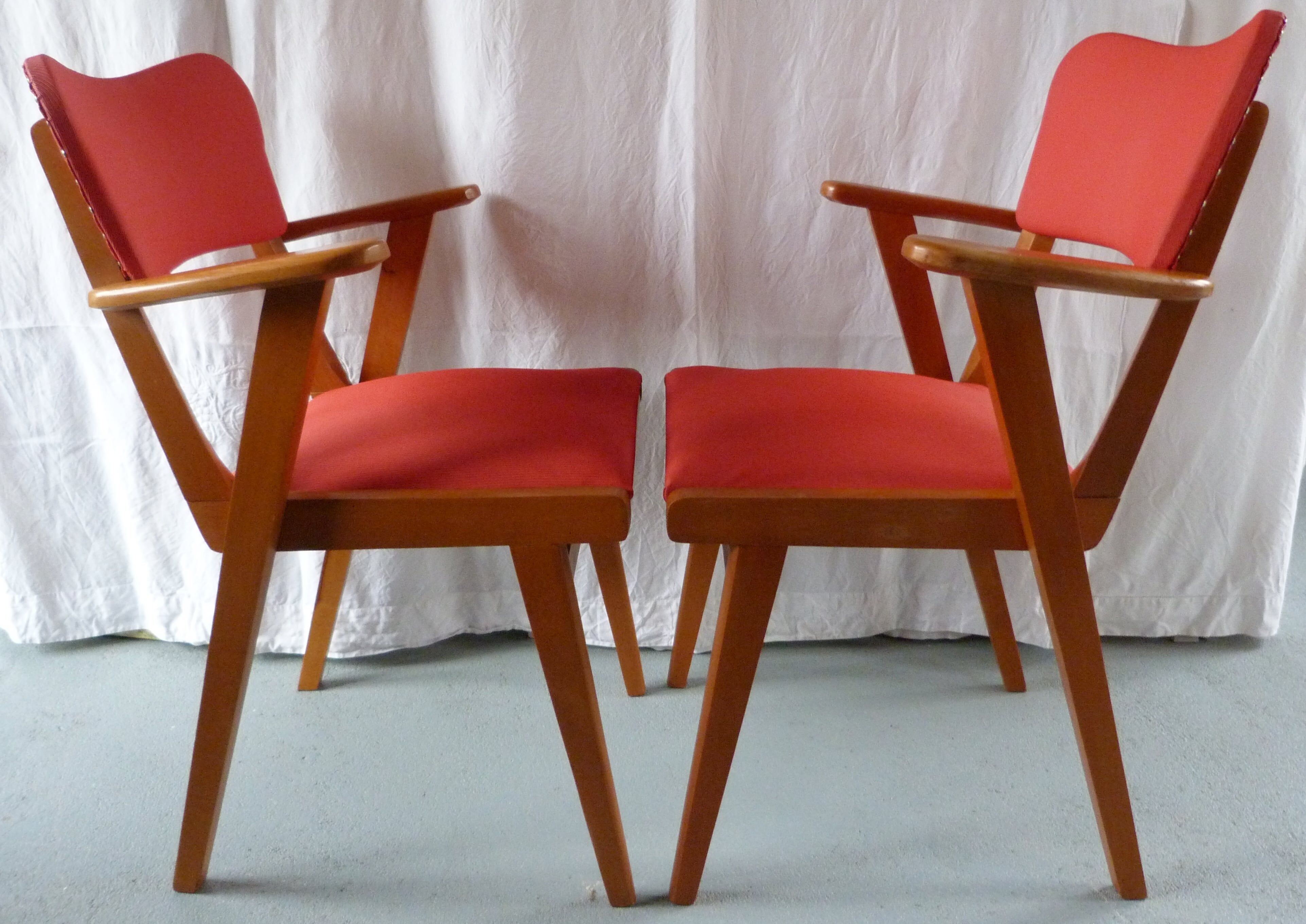 Pair of 50s bridge chairs
