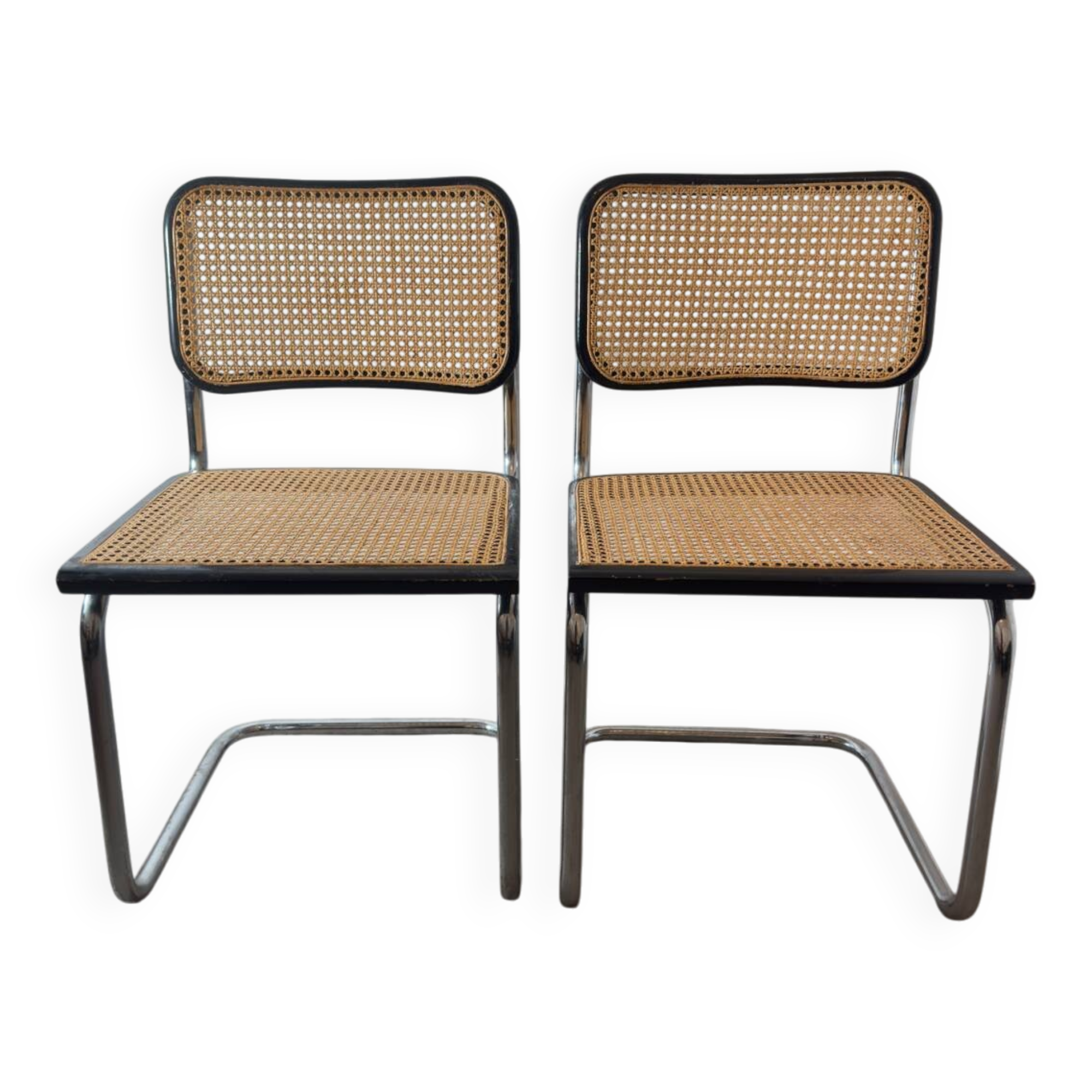 Paire de chaises Cesca B32 Marcel Breuer Made in Italy