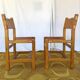 Set of 4 chairs Maison Regain in leather and solid elm.