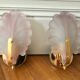 Pair of wall lamps glass sheet