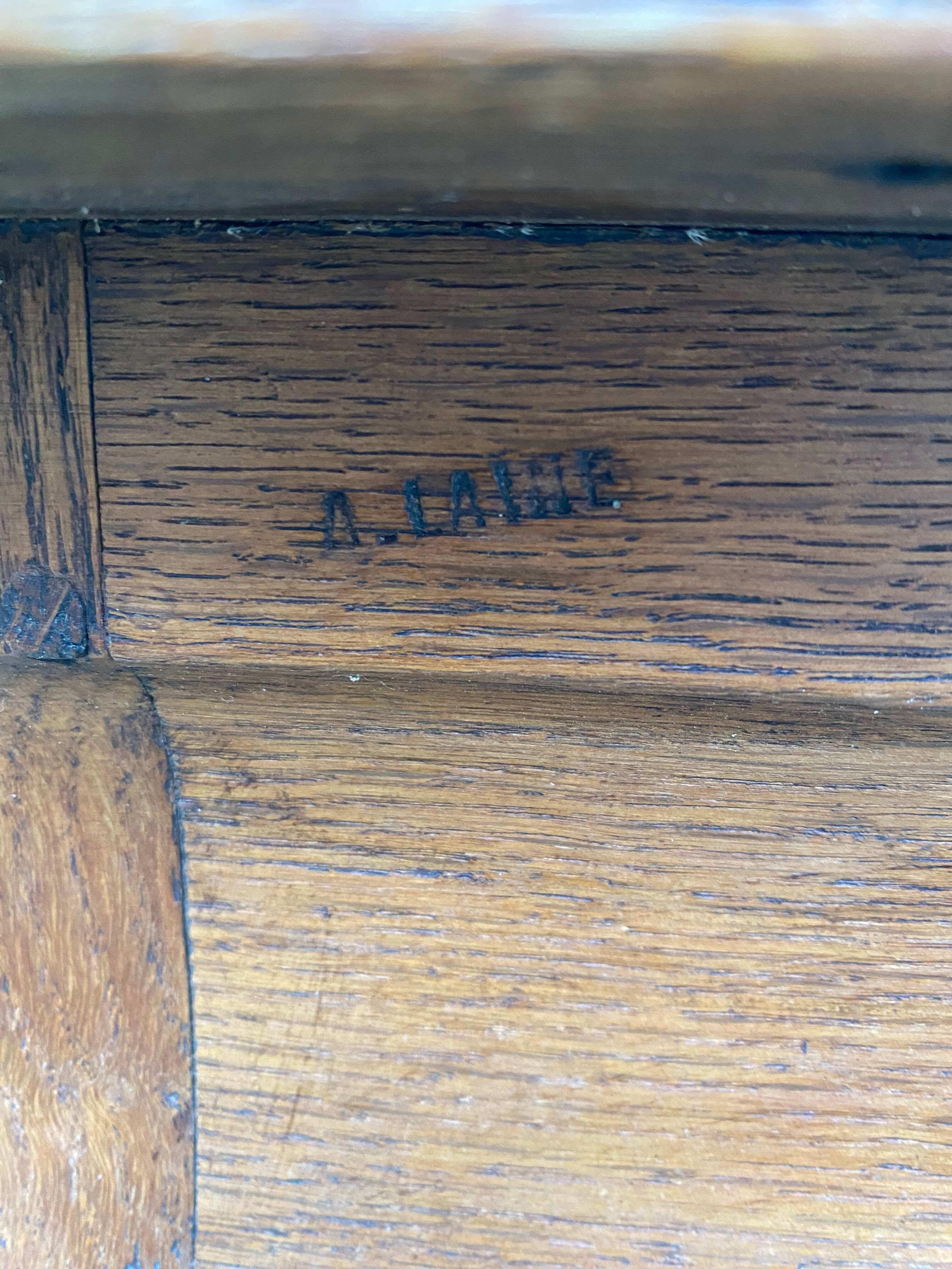 Louis XV style oak game table stamped