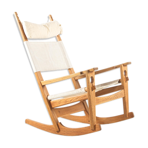 Rocking chair Keyhole chair de Hans J. Wegner pour Getama