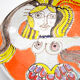 Vintage italian ceramic oval plate by Giovanni De Simone, 1960s
