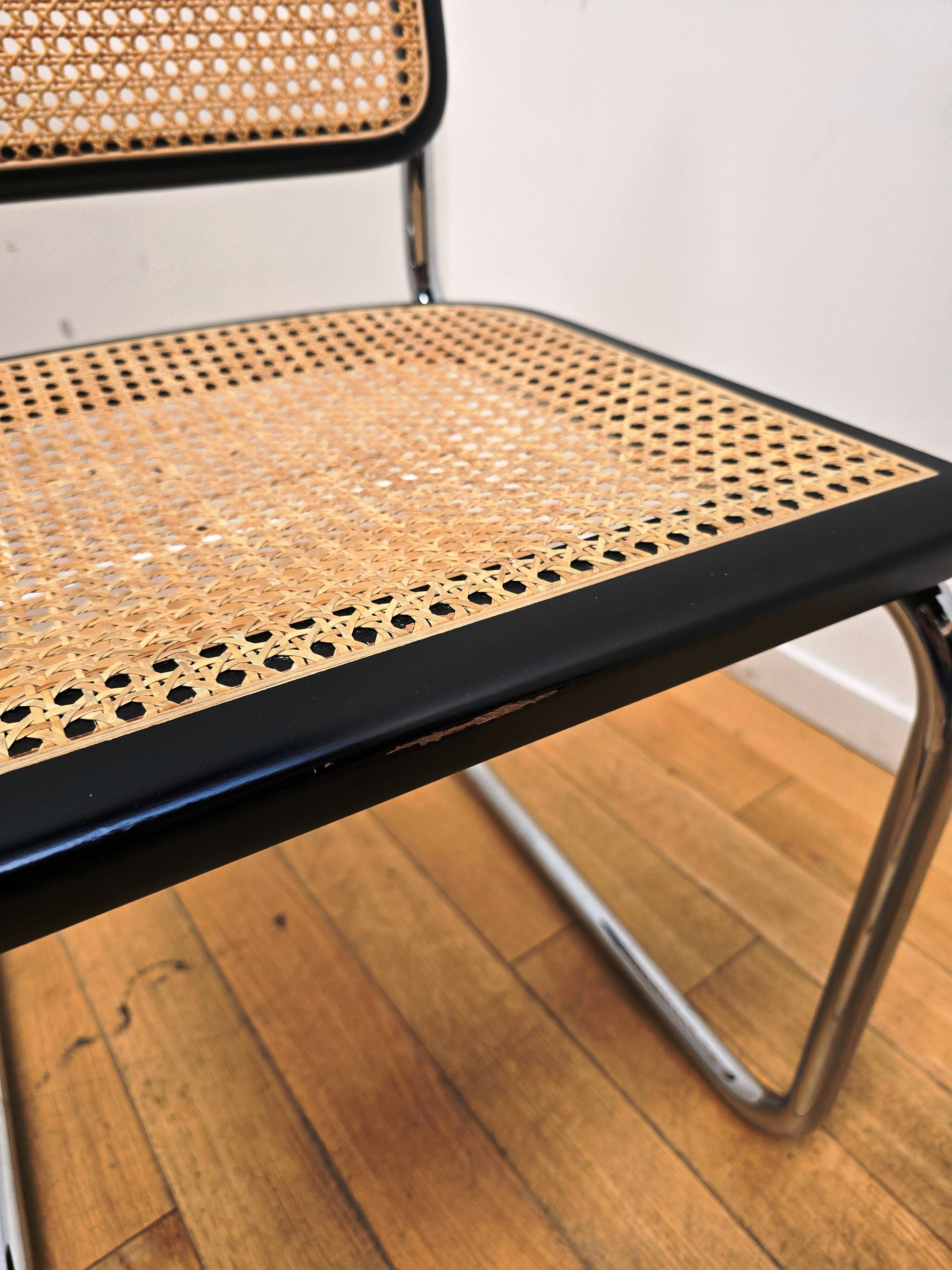Set of 8 Cesca B32 chairs, Marcel Breuer