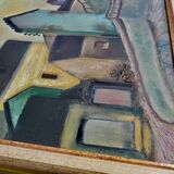 Painting hamlet in winter