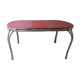 Vintage table of the 60s in red formica and chrome legs