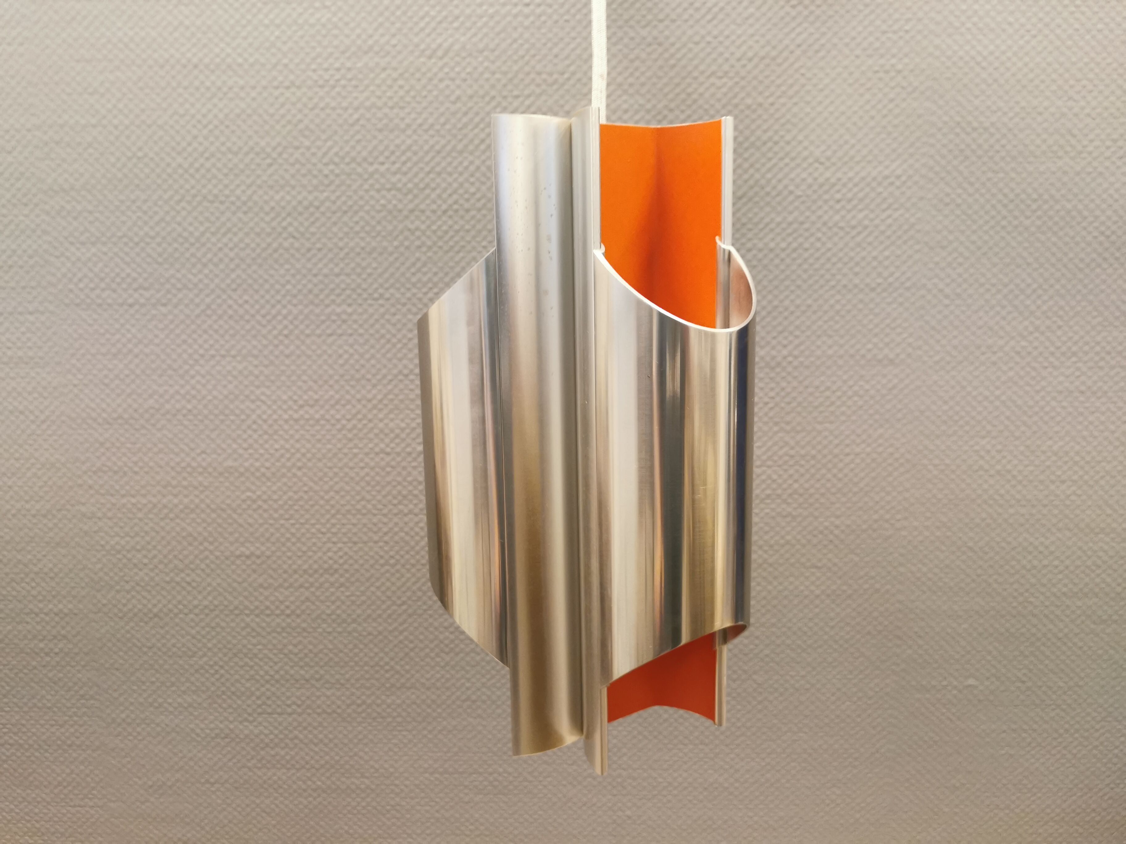 Danish vintage hanging lamp, model Pantre designed Bent Karlby for Lyfa in the 60s.