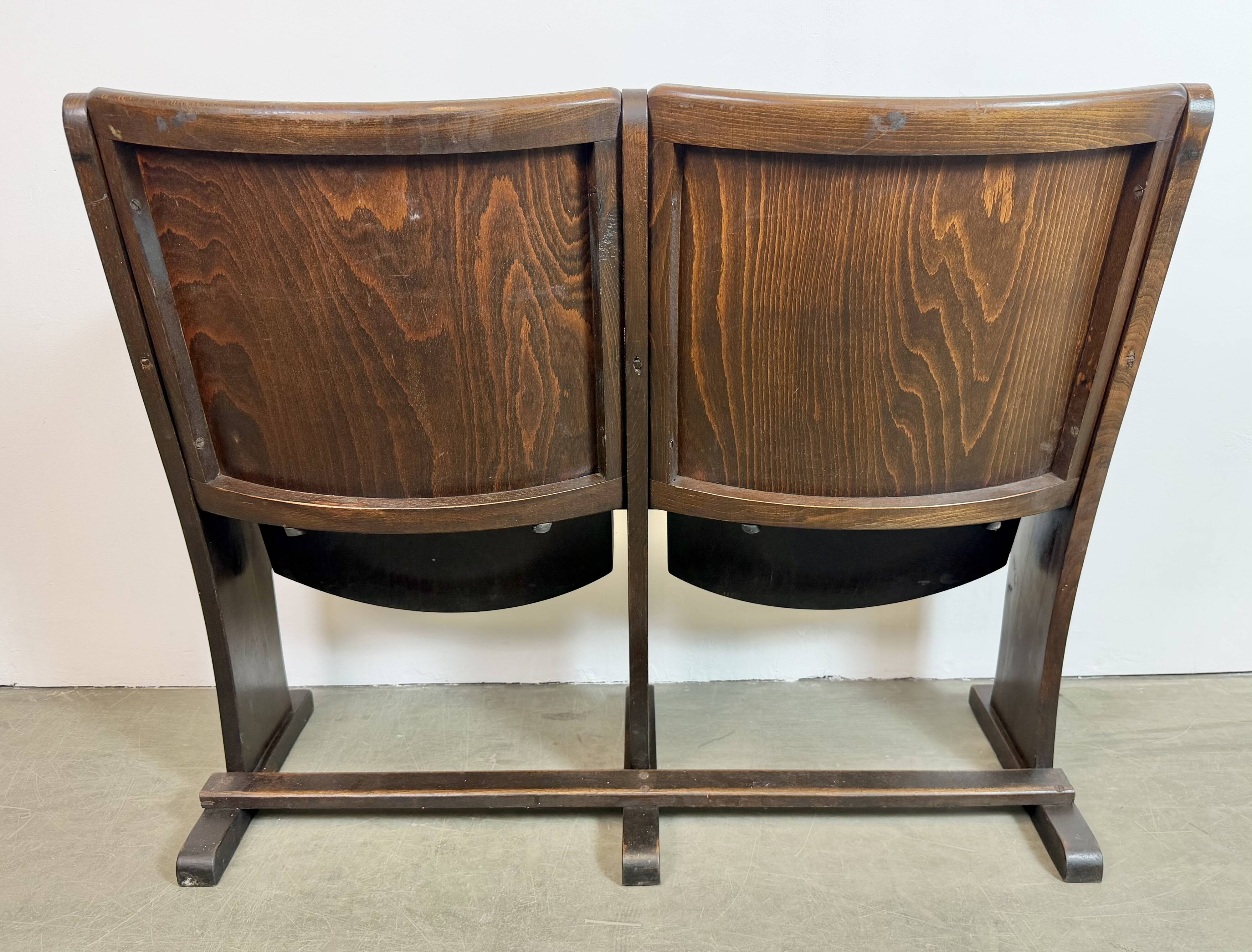 Vintage two-seat cinema bench from ton, 1960s