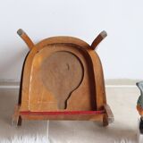 Vintage Baumann wooden children's chair/armchair with bars, 1950s
