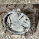 DKN Leuchte "sunburst" ceiling / wall light, RZB, two-tone, vintage, 1950s