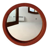 Wall Mirror with the Orange Fabric, 1950s